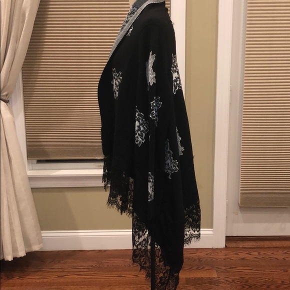 NWOT Kaktus Open Front Jacquard Lace Cardigan